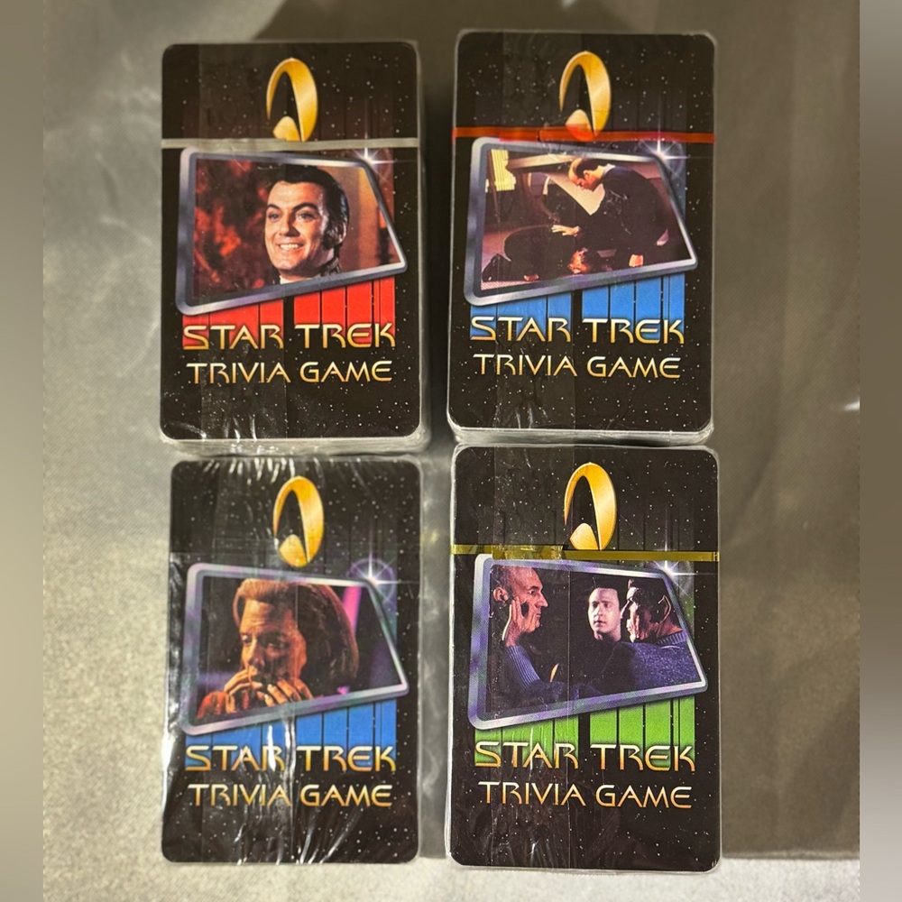 Star Trek:Mattel 2000 Trivia Game Card Set 4 unopened Decks~Cards only.